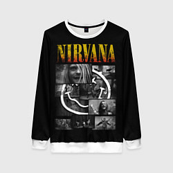 Свитшот женский Nirvana forever, цвет: 3D-белый