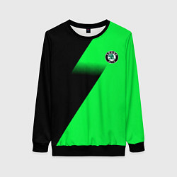 Женский свитшот Skoda green line geometry