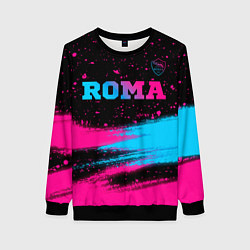 Свитшот женский Roma - neon gradient посередине, цвет: 3D-черный