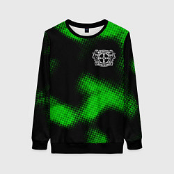 Свитшот женский Bayer 04 sport halftone, цвет: 3D-черный