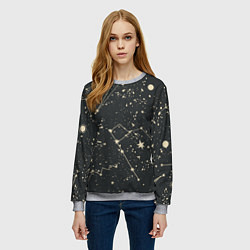 Свитшот женский Звёздная карта, цвет: 3D-меланж — фото 2