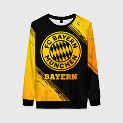Свитшот женский Bayern - gold gradient, цвет: 3D-черный