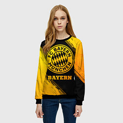 Свитшот женский Bayern - gold gradient, цвет: 3D-черный — фото 2