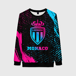 Свитшот женский Monaco - neon gradient, цвет: 3D-черный
