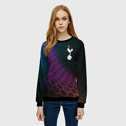Свитшот женский Tottenham футбольная сетка, цвет: 3D-черный — фото 2