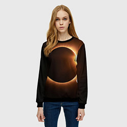 Свитшот женский Полнолуние, цвет: 3D-черный — фото 2