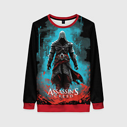 Свитшот женский Assassins creed подводный город, цвет: 3D-красный