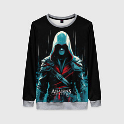 Свитшот женский Assassins creed ночной образ, цвет: 3D-меланж