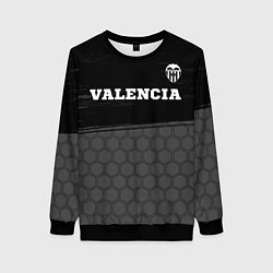Свитшот женский Valencia sport на темном фоне посередине, цвет: 3D-черный