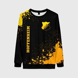 Свитшот женский Hoffenheim - gold gradient вертикально, цвет: 3D-черный
