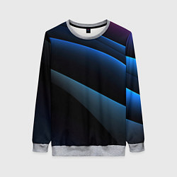Женский свитшот Синий стильный абстрактный геометрический стиль на