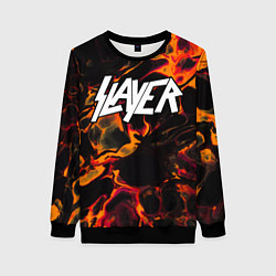 Женский свитшот Slayer red lava