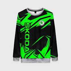 Свитшот женский Skoda - green uniform, цвет: 3D-меланж