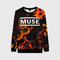 Свитшот женский Muse red lava, цвет: 3D-черный