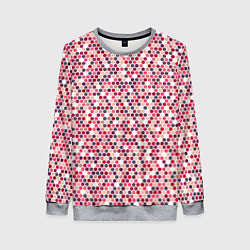 Женский свитшот Паттерн соты розовый