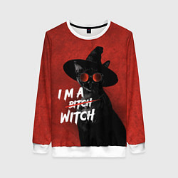 Свитшот женский I am witch, цвет: 3D-белый
