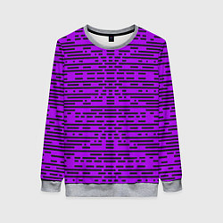 Женский свитшот Чёрные полосы на фиолетовом фоне