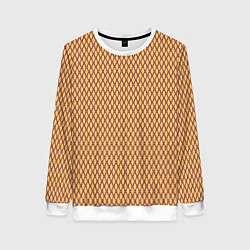 Женский свитшот Светлый коричневый сетка паттерн