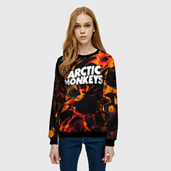 Свитшот женский Arctic Monkeys red lava, цвет: 3D-черный — фото 2