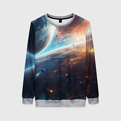 Женский свитшот Космос и планеты