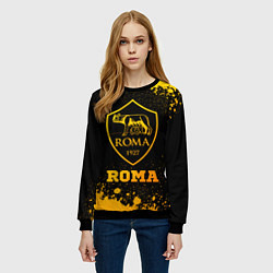 Свитшот женский Roma - gold gradient, цвет: 3D-черный — фото 2