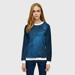 Свитшот женский Космическая вселенная млечный путь, цвет: 3D-белый — фото 2