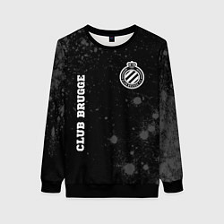 Женский свитшот Club Brugge sport на темном фоне вертикально