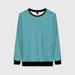 Женский свитшот Бирюзовый текстурированный в полоску