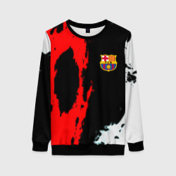 Свитшот женский Barcelona fc краски спорт, цвет: 3D-черный