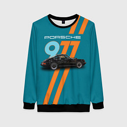 Свитшот женский Порше немецкий спорткар, цвет: 3D-черный