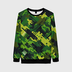 Свитшот женский Camouflage - pattern ai art, цвет: 3D-черный