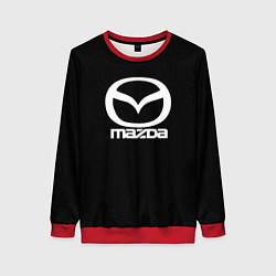 Свитшот женский Mazda logo white, цвет: 3D-красный