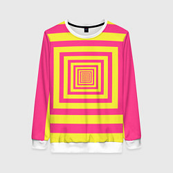 Женский свитшот Желтые квадраты трансформация