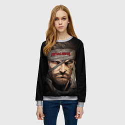 Свитшот женский Metal gear Venom Snake, цвет: 3D-меланж — фото 2