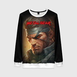 Свитшот женский Веном Снейк из игры Metal gear, цвет: 3D-белый