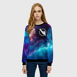 Свитшот женский Chainsaw Man space anime, цвет: 3D-черный — фото 2