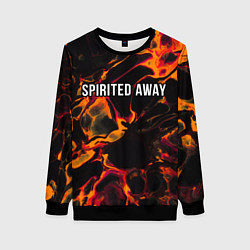 Свитшот женский Spirited Away red lava, цвет: 3D-черный
