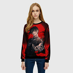 Свитшот женский Темный дворецкий Себастьян, цвет: 3D-черный — фото 2