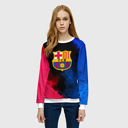 Свитшот женский Barcelona fc club gradient smoke, цвет: 3D-белый — фото 2