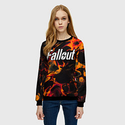 Свитшот женский Fallout red lava, цвет: 3D-черный — фото 2