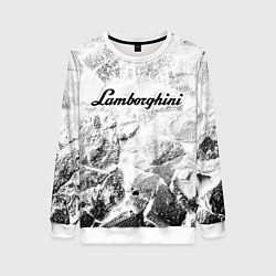 Свитшот женский Lamborghini white graphite, цвет: 3D-белый