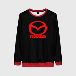 Женский свитшот Mazda red logo