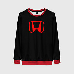 Свитшот женский Honda red logo auto, цвет: 3D-красный