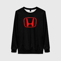 Свитшот женский Honda red logo auto, цвет: 3D-черный