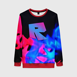 Женский свитшот Roblox neon flame