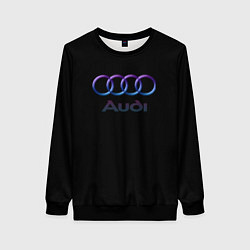 Свитшот женский Audi neon logo, цвет: 3D-черный