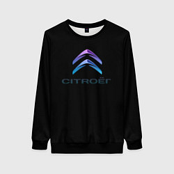 Свитшот женский Citroen logo neon, цвет: 3D-черный