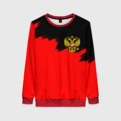 Женский свитшот Россия красные краски