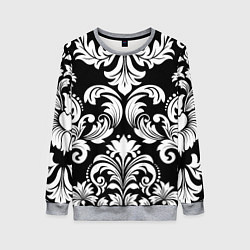 Свитшот женский Дамасский орнамент, цвет: 3D-меланж