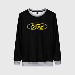 Женский свитшот Ford logo yellow